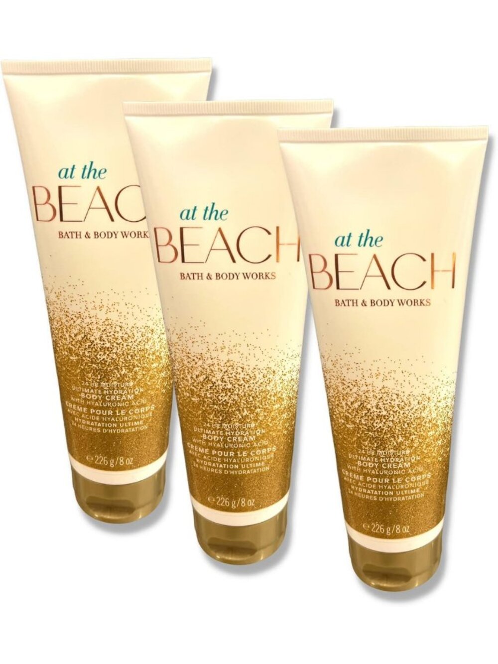 Ultimate Hydration Body Cream Set - At The Beach Scent, 8 oz Each, Pack of 3